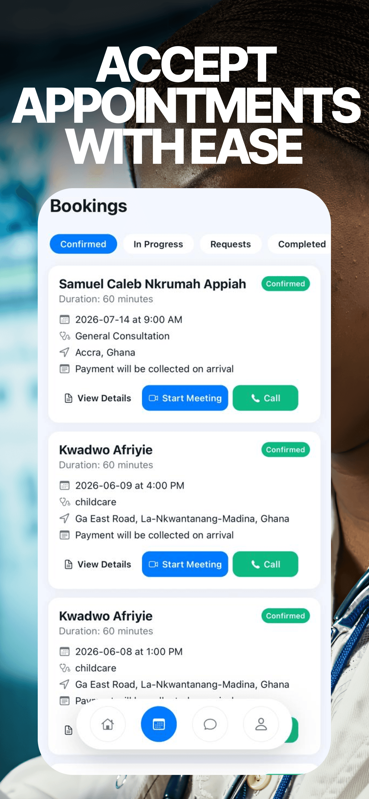 Medfy app — trusted health professionals ready to book