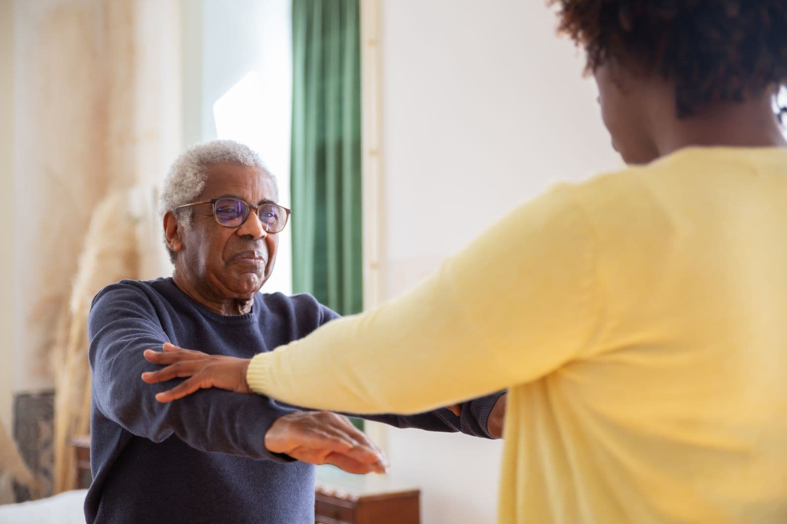 Family supported with home healthcare and digital care tools